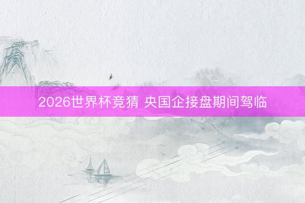 2026世界杯竞猜 央国企接盘期间驾临