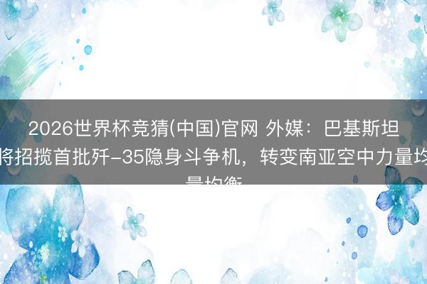 2026世界杯竞猜(中国)官网 外媒：巴基斯坦行将招揽首批歼-35隐身斗争机，转变南亚空中力量均衡