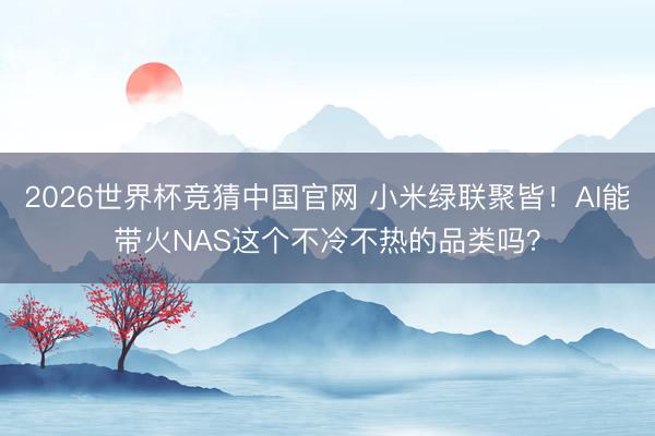 2026世界杯竞猜中国官网 小米绿联聚皆！AI能带火NAS这个不冷不热的品类吗？