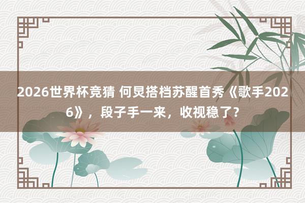 2026世界杯竞猜 何炅搭档苏醒首秀《歌手2026》，段子手一来，收视稳了？